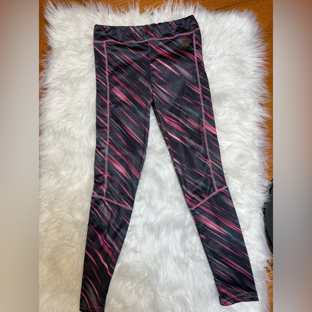 Body Glove Black and Pink Striped Leggings